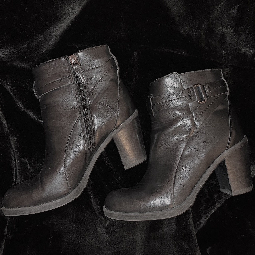 black ankle boots